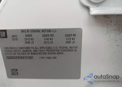 2010 Cadillac Sts Luxury Package from USA, damaged, VIN 1G6DU6EV5A0131961